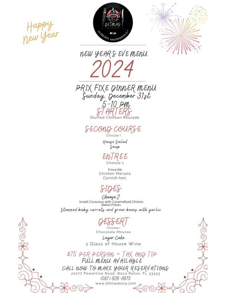 New Years prefix menu